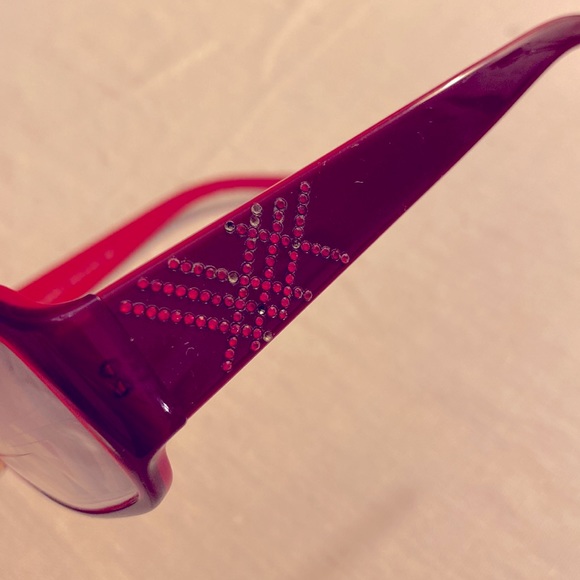 Burberry, Italian jeweled, bright red glasses frame. - Picture 4 of 6